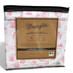 New Wrangler Full sized 6 piece sheet set cowgirl style gift for girls or women